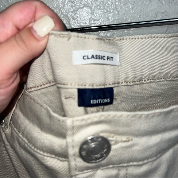 Beige/Khaki Classic Fit Pants - Picture 5 of 8